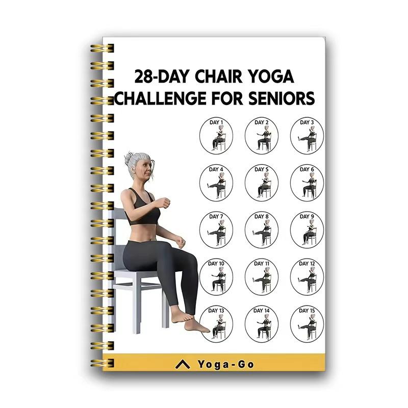 

New spiral fun 28 days the elderly chair yoga pattern notebook чорний