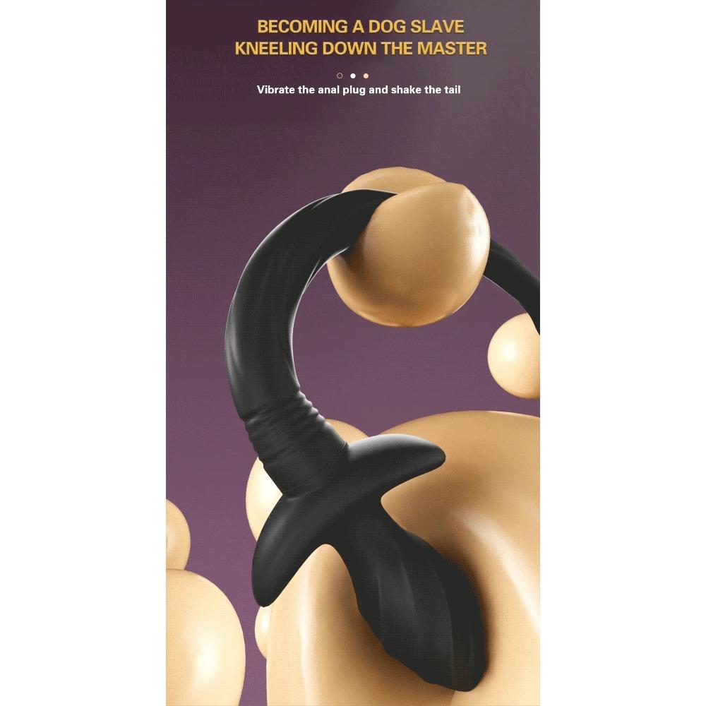 Vibratore Erotico Anale Plug Coda di Cane Stimolatore Punto G Donne Uomini Gioco Erotico Butt Plug Giocattoli per Adulti Sex Shop Massaggiatore Prostatico