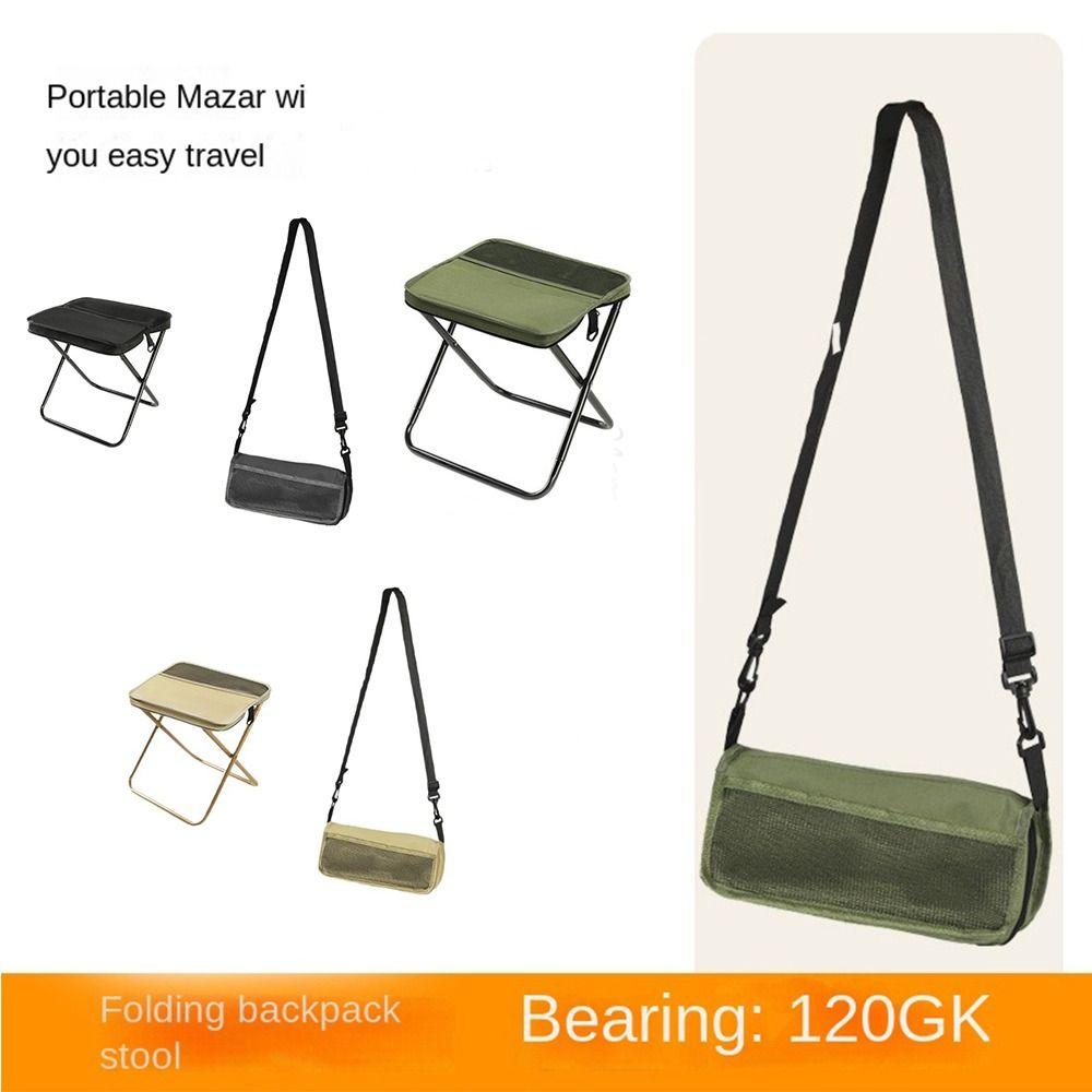 Sturdy Folding Backpack Stool Strong Load-bearing Pencil Case Stool Sports Folding Chair  Fishing