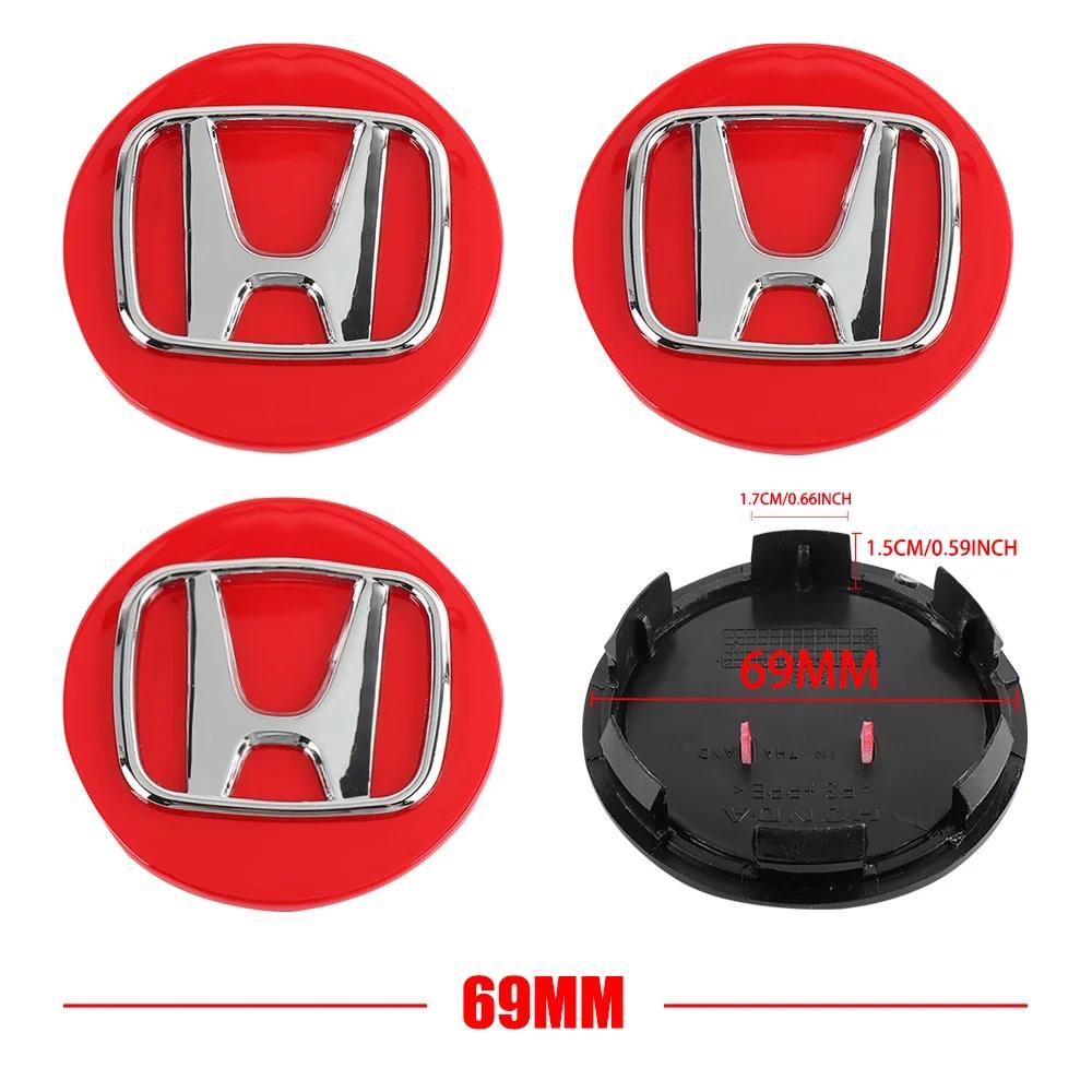 4pcs/set 56/60/58/69MM Emblem Car Wheel Center Cap Hub Covers Badge For Honda Type R Type S DOHC Legend Si RR Modulo Vezel