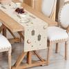 Floral Pattern Moon Star Table Runner Washable Eid Mubarak Table Runner  Home Decor