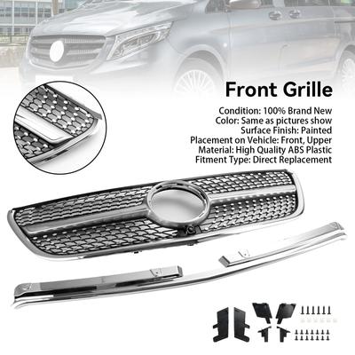 Diamentowy Grill Przedniego Zderzaka Pasuje do Mercedes Vito W447 2015-19 Styl GT