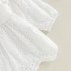Toddler Baby Girls Clothes Set Solid Color Cutout Round Neck Long Sleeve T-shirt Tops and Elastic Casual Ruffle Shorts