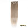 FREEDOM Synthetic Clip Hair Extensions 4Pcs/Set 24 Inch Long Straight Ombre Brown Blonde 8 Clips In Hair Extensions For Women