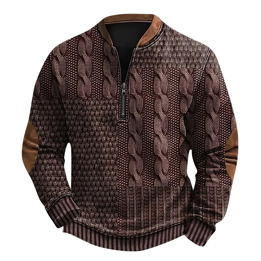 Men's Retro Casual Gradient Printed Sweatshirt