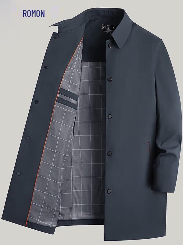 Men's Wool Blend Mid-Length Trench Coat