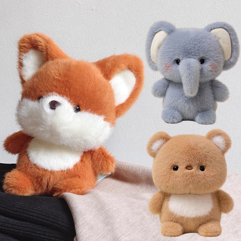 Kids Animal Plush Toys Cute Bear Series Plush Doll Pillow Elephant Pig Dog Sheep Mouse Monkey Plush Toy Gift for Children's Day