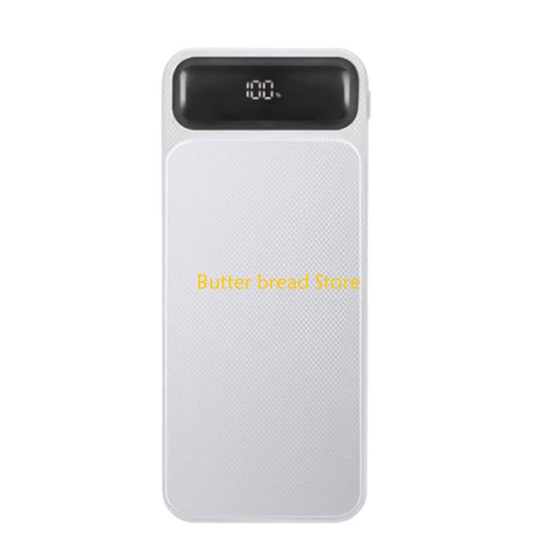 W89C Battery Charging Case Power Case with LCD Display 8x18650 Battery Holder 5.5x2.5mm & USB C Output Fast Charging Box