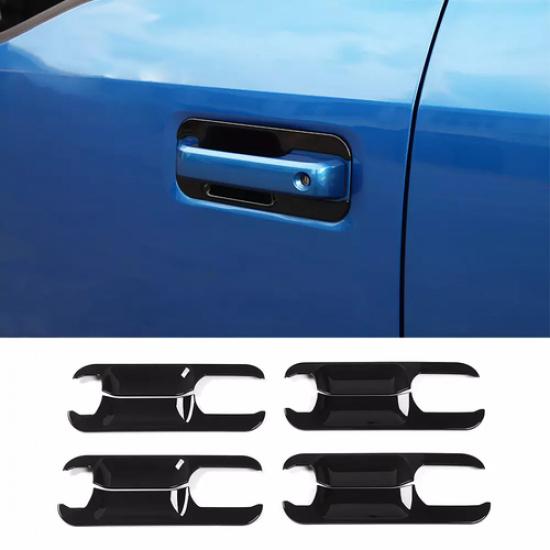 Exterior Door Handle Bowl Trim Cover Decor for Ford F-150 4door 2015- Black