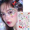 1Pcs Self-Adhesive Face Gems Stickers Rainbow Butterfly Bowknot Rhinestone for Clubbing Night Out Makeup