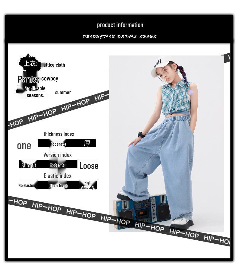 Jazz-Tanzkostüm-Set für Mädchen - Trendiges Sommer-Performance-Outfit für Kinder-Laufstegshows