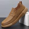 Fashion Brand Men Genuine Leather Walking Loafers High Quality Soft Bottom Comfy Business Shoes Fashion Office Dress Flat Designer Shoes