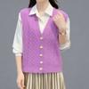 Sweater Vest Women Sleeveless v-Neck Knitted Vests Pullover Vest Female Jumper Pull Femme