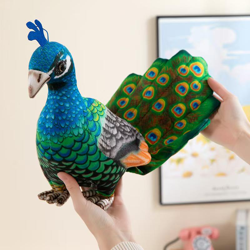Peacock Plush Toy - Cute Cartoon Children's Pillow Doll