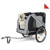 Zatte Dog Bike Trailer, Up To 40 Kg, with Mesh Screen and Rain Cover, Grey and Black