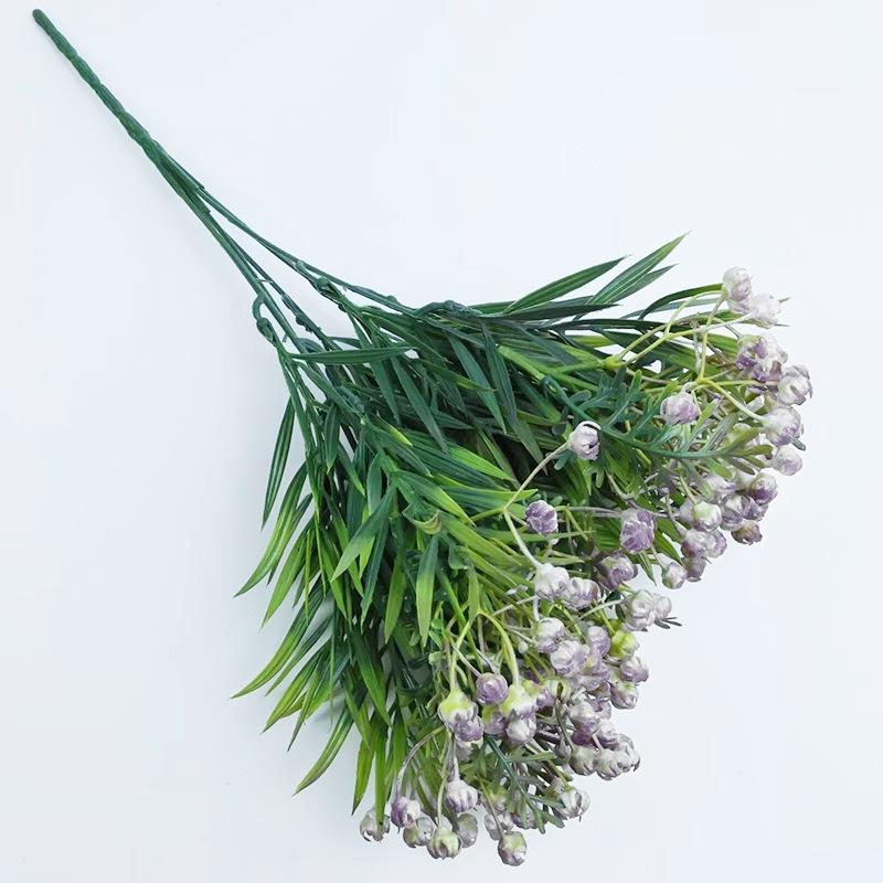 

5 Голов и 20 сеток Архат Трава Имитация Пластиковый Искусственный Цветок На Открытом Воздухе Свадебное Ландшафтное Оформление Композиция Декоративный Цветок Зеленое Растение Свадьба