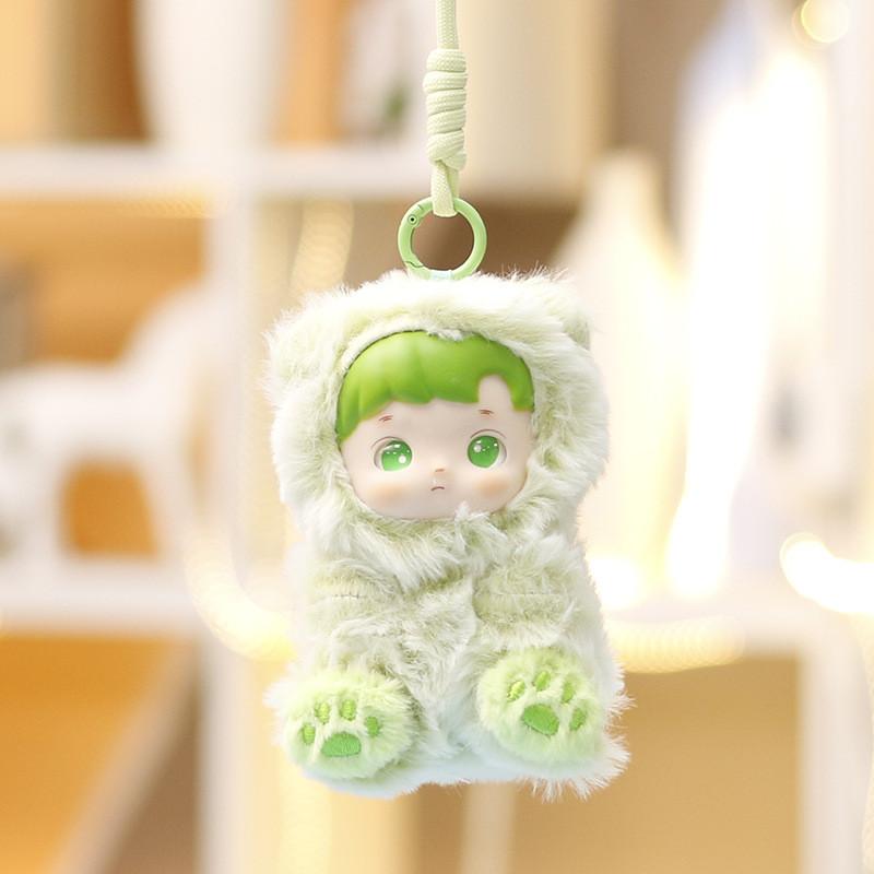 Solid Kids Color Plush Doll Keychain Stuffed Toy Gift For Birthday Bag Pendant