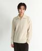 NONBLANK Loose Fit Zip-Up Collar Knit_Cream Beige