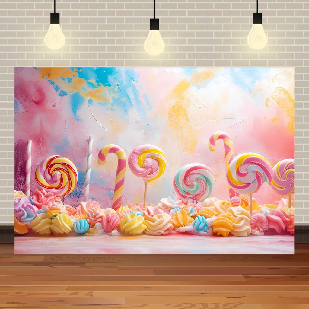 Fantasy World Candy House Theme Decoration Background, Fairy Tale Style Studio Photography Children's Portrait Shooting Backdrop