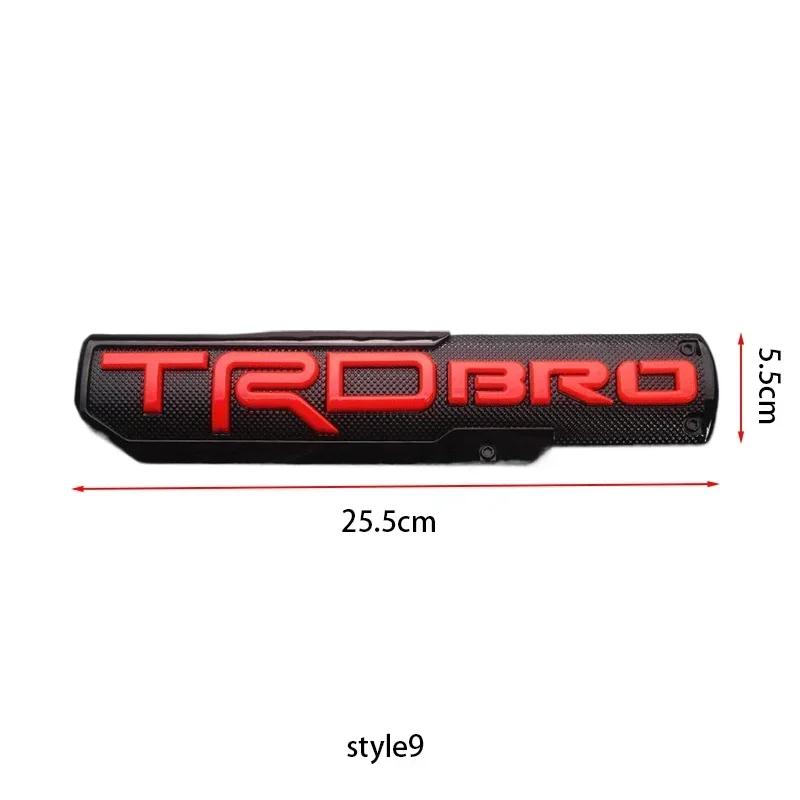 3D ABS TRD PRO BRO Badge Emblem Car Stickers Toyota TRD Tundra Car Styling Fender Side Label Rear Trunk Decal Accessorie EZ0