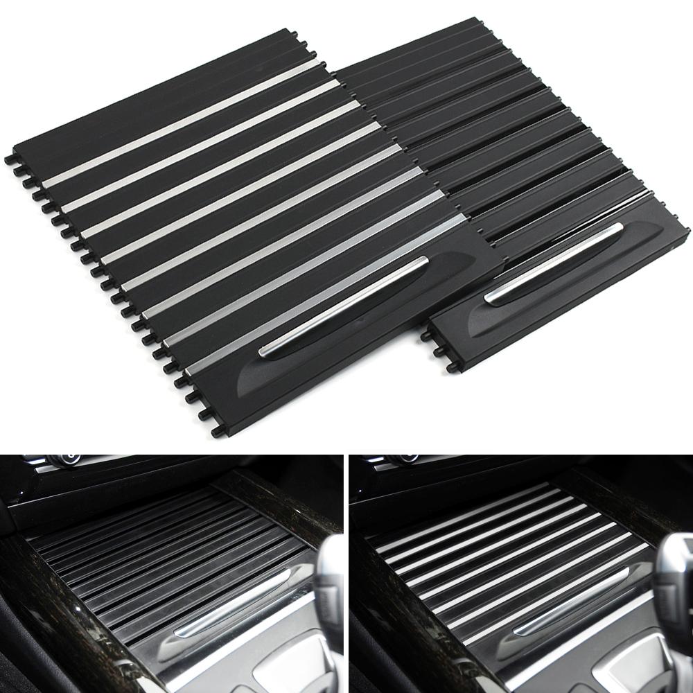 Car Interior Central Console Water Cup Drink Holder Sliding Shutters Cover Rolling Blind Tray For BMW X5 X6 F15 F16 2014-2018