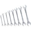Jeu de 8 clés plates doubles BOSCH 6 à 22 mm - Coffret de rangement - 2 ouvertures par clé, couple +20 % vs ISO