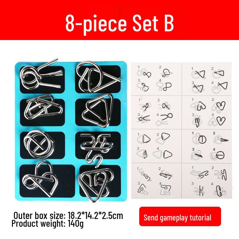 Головоломка «Девять взаимосвязанных колец»: 8-предметный IQ-вызов для взрослых и детей