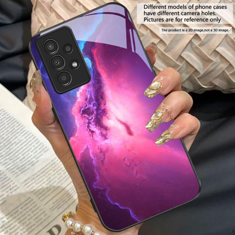 Space Nebula Wallpaper For Samsung Galaxy A50 A52 A52s A53 A54 A55 A56 A51 A80 A70 A71 A35 A34 A30 A26 A25 A22 Glass Phone Case