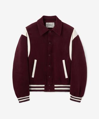 Vtwo 70227 Wool Varsity Jacket_Wine