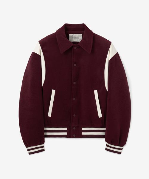 Vtwo 70227 Woll-Varsity-Jacke_Weinrot