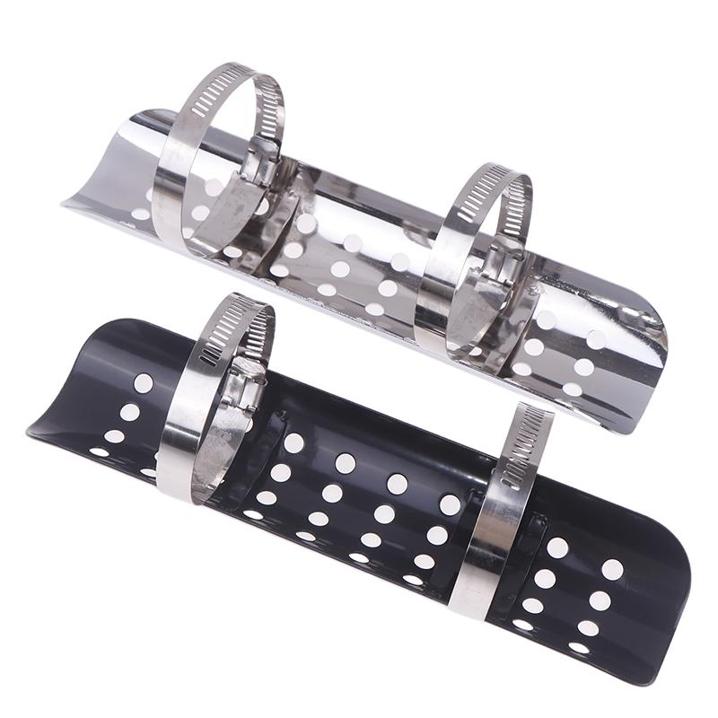 Copertura Scudo Termico Universale per Tubo di Scarico Moto Protezione Silenziatore Paramotore Accessori Moto Adatto per Moto