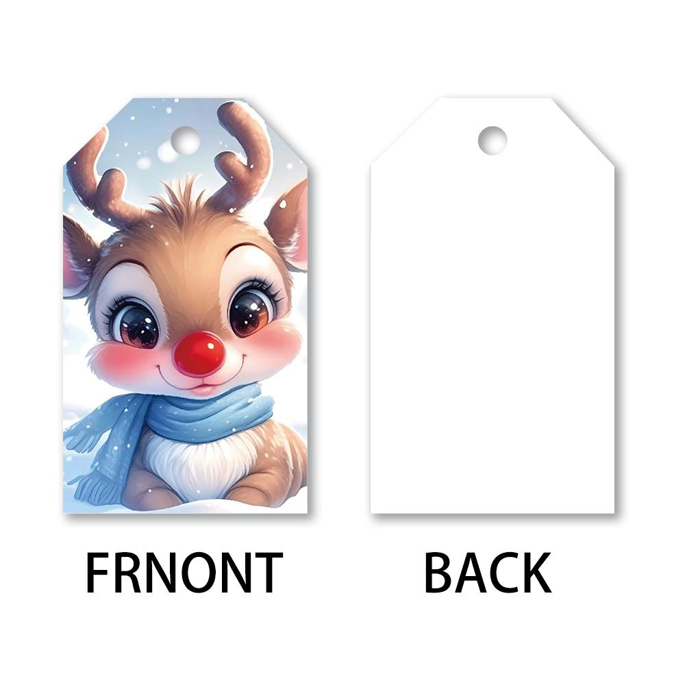 40 Stück, Weihnachtsetiketten, Geschenketiketten, Partydekorationen, DIY, Verpackungsverzierungen, Grußkarten, Geburtstagskarten, Juteschnur