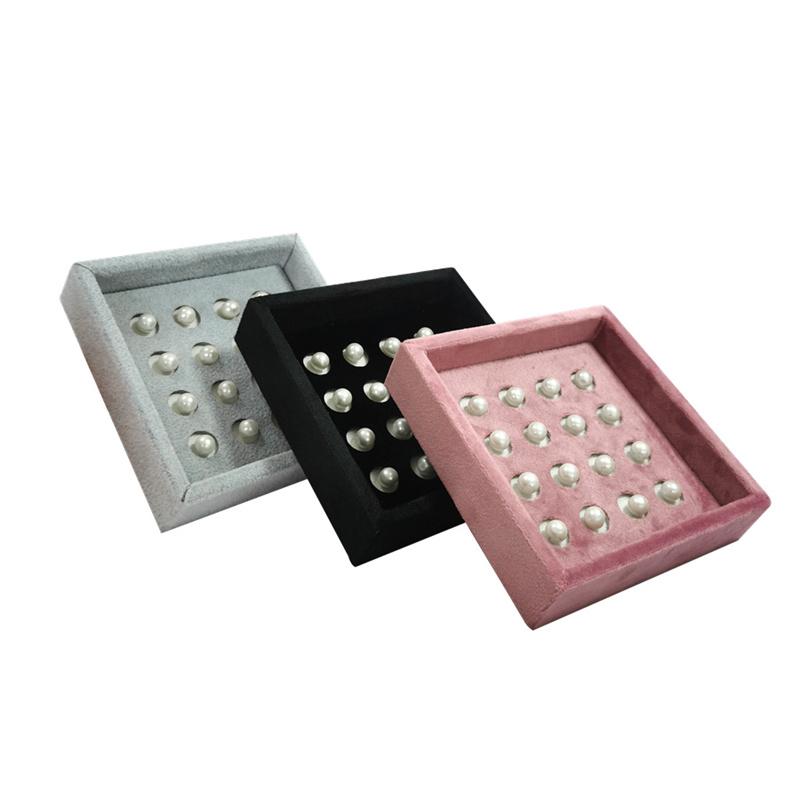 

16-Hole Jewelry Tray Jewelry Storage Tray Earrings Necklace Jewelry Display Tray Jewelry Storage Props рожевий
