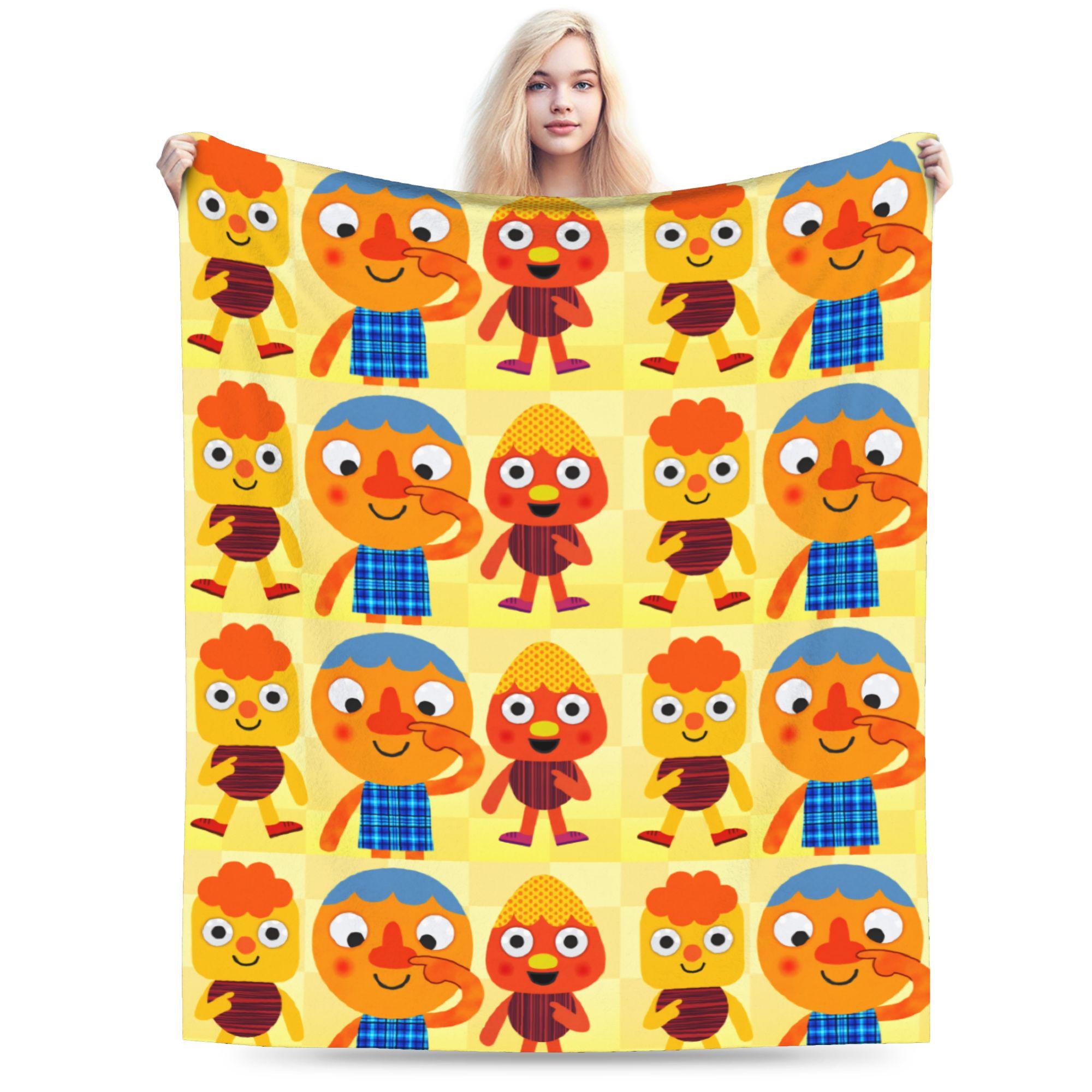 Jessica Chen Unisex Warm Blanket Students Airplane Travel Me! Noodle & Pals Songs Throw Blanket Super Simple Bedspread For Couch Bed Sofa Bed Cover