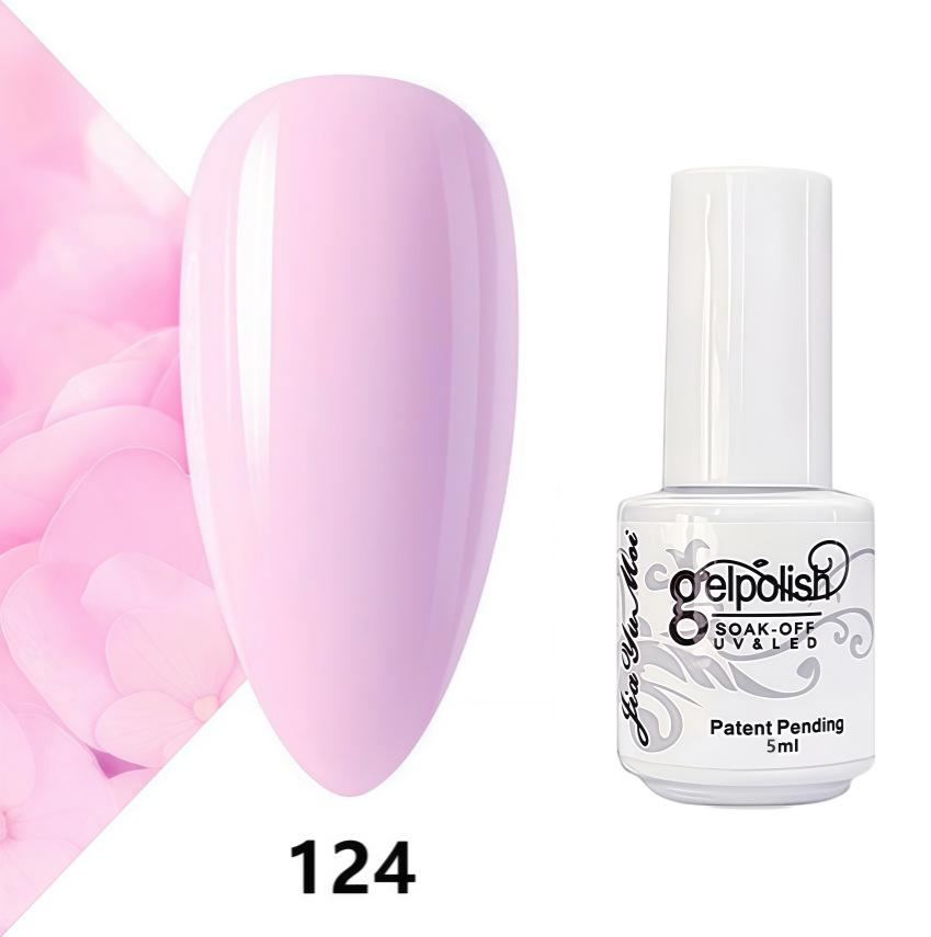 GELPOLISH Nail Art Set: Base, Top Coat, Transparent & White Gel Polishes