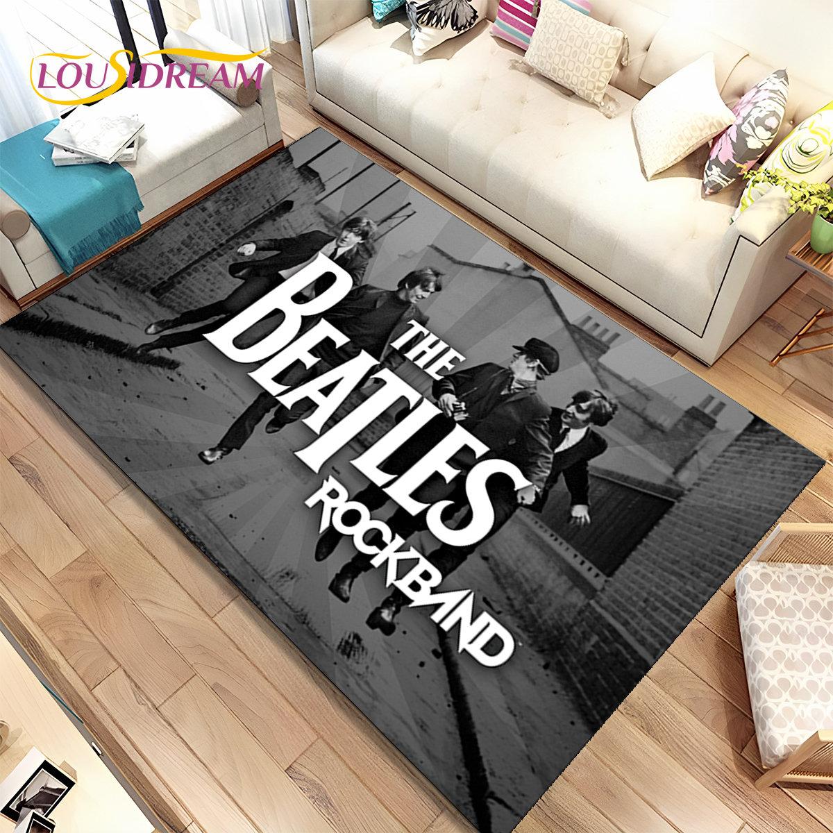 

3D B-Beatles Рок-гурт Килимок, килимок для дому, вітальні, дитячої спальні, дивана, килимок, діти грають, нековзкий килимок 60x90cm(23x35in)