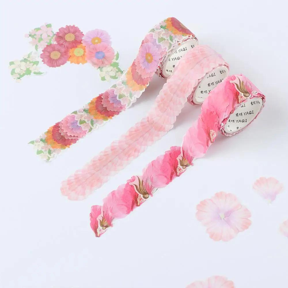 200PCS DIY Decorative Stylish Masking Tape Sticky Paper Flower Petals Tape Scrapbooking