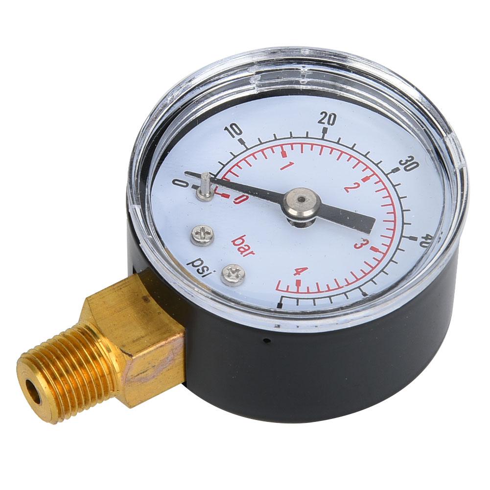 Mechanical Pressure Gauge 1Celsius8inch BSPT Bottom Connection for Oil Water (0-15psi 0-1bar)