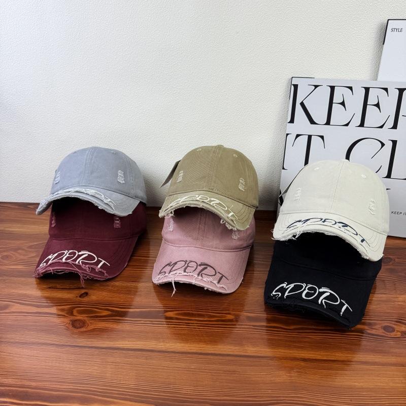 American Retro Washed Broken Spring And Summer Baseball Cap Female Cap Showing Small Face And High Quality