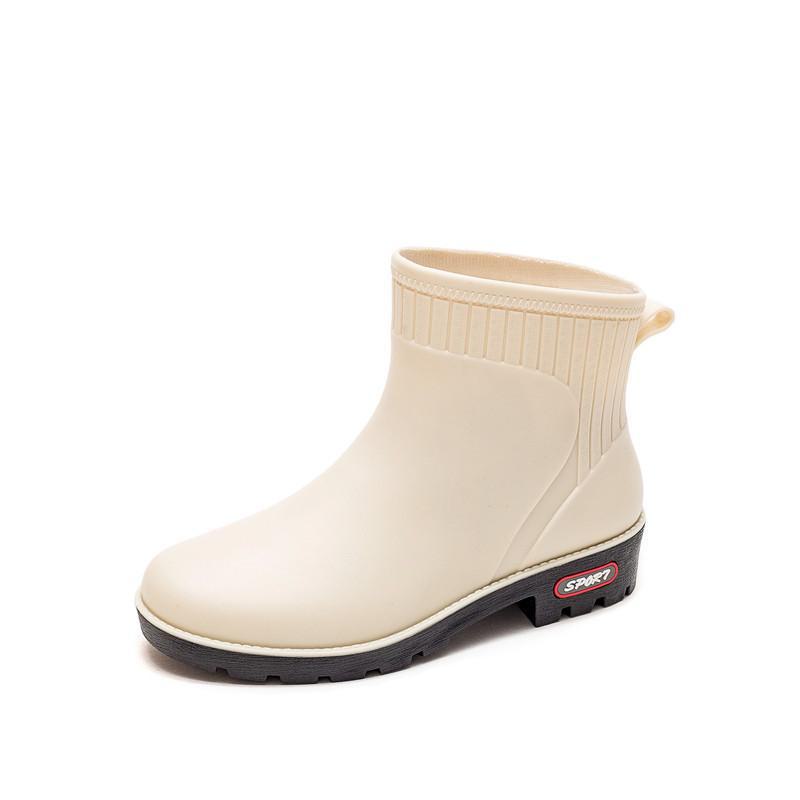 Women's Waterproof Warm Velvet Rain Boots - Stylish, Non-Slip, Wear-Resistant Rubber Shoes