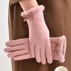 Gloves Winter Women Can Touch The Screen for Driving, Riding, Piled and Thickened Windproof and Cold-proof Warm Gloves