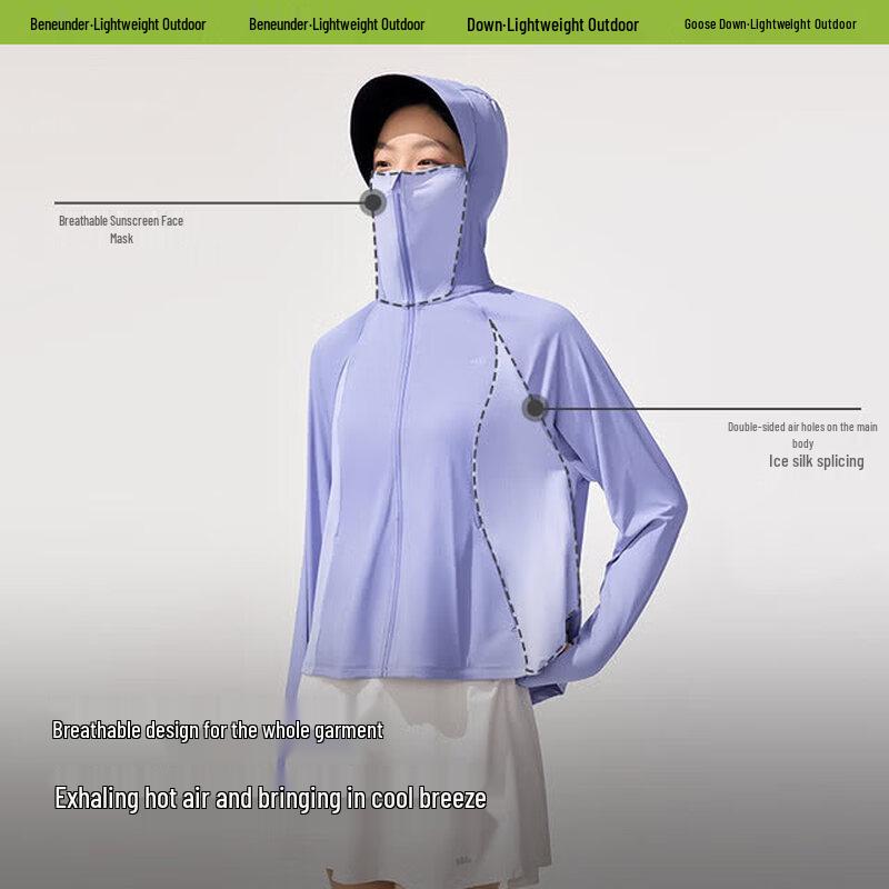 Beneunder Women's Cooling Shawl-Style Sun Protection Jacket AL679