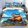 Cool Capybara Beach Bedding Set Bedding Duvet Cover Set Duvet Cover Pillowcases (1 * Duvet Cover 2 * Pillowcases, without duvet insert)