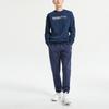 Li Ning Logo Pattern Loose Fit Sports Long Pants Men bottoms Floral-Gray Deep-Ocean-Blue AKLR013-3