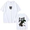 Unisex Attack On Titan Levi Ackerman Anime Manga Vintage Streetwear Loose Graphic Short Sleeve T-shirt