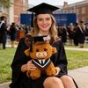 2026 Graduation Highland Cow Plush Toy with Cap Gown Soft Stuffed Animal Graduation Keepsake Toy for Preschool High School College