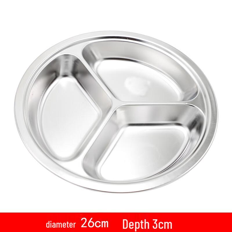 Morona 26cm Round Stainless Steel Divided Lunch Tray