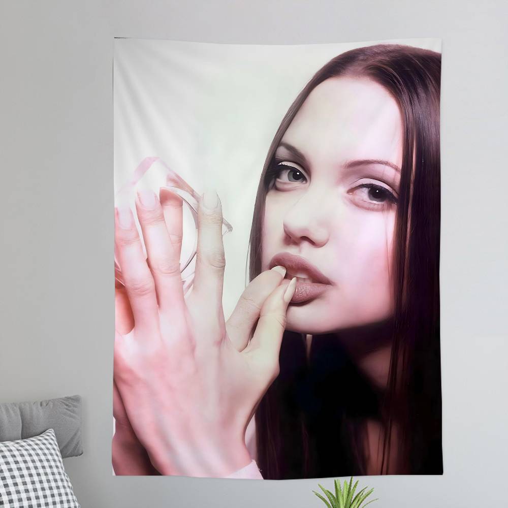 

Actor Star Angelina Jolie DIY Wall Tapestry for Living Room Home Dorm Decor Wall Art Decor 74x94cm(29x37in)