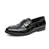 Men’s Penny Loafer Black Leahter Dress Formal Business Shoes Tuxedo Wedding Shoes Over Sized