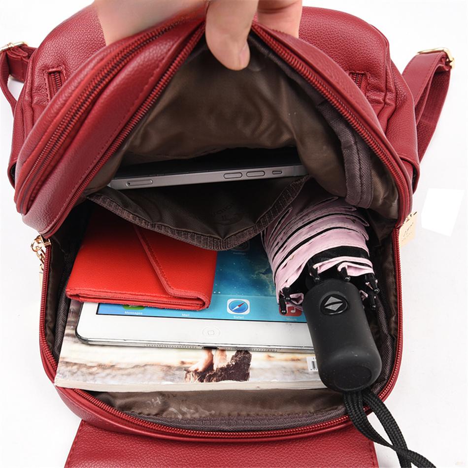 5 Farben Damen-Rucksäcke aus weichem Leder, Vintage-Umhängetaschen für Damen, Sac A Dos, lässige Reisetasche, Damen-Rucksack, Mochilas, Schultaschen